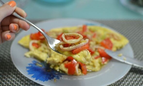 omelette for squid protein diet