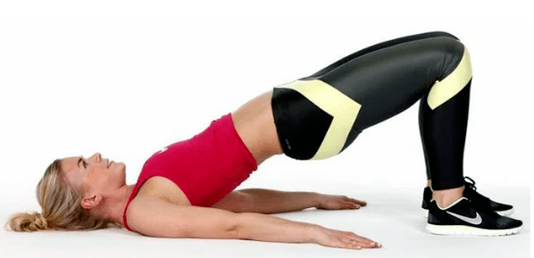 Raising the hips lying
